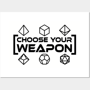 Choose Your Weapon RPG Dice Posters and Art